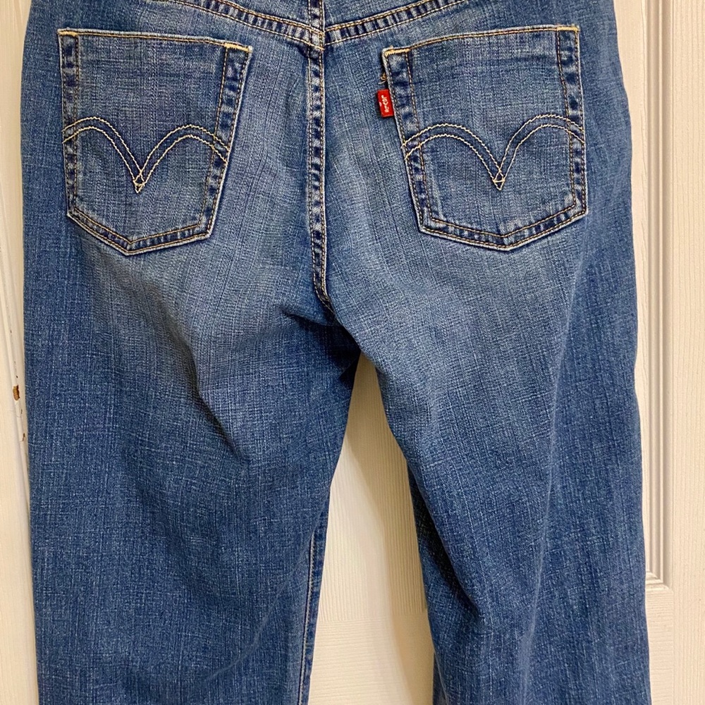 Levi’s 515 Blue Denim Stretch Cotton-blend Classic Capri-Length Jeans Size 4 - Picture 2 of 7